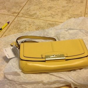 NWT Genuine Coach large leather wristlet